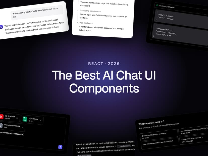 The Best AI Chat UI Components for React in 2026 cover